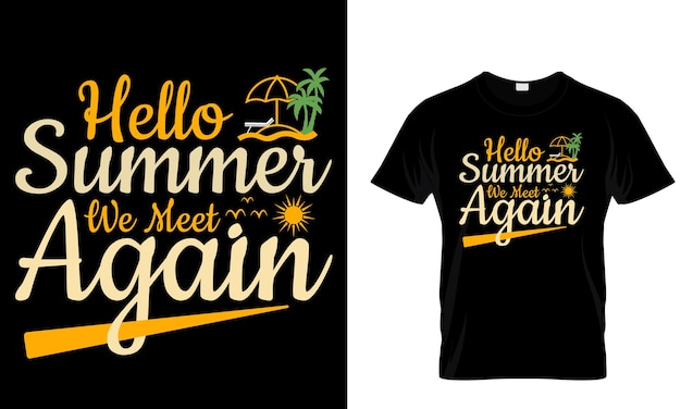 A t - shirt with the word summer and a beach on it