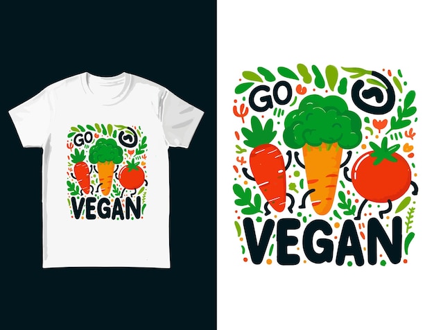 Vector a t shirt with the word vegan on it