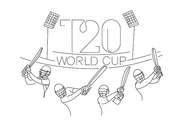 T20 world cup cricket championship poster template brochure decorated flyer banner design