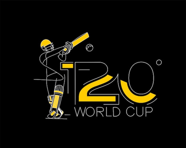 T20 world cup cricket championship poster template brochure decorated flyer banner design