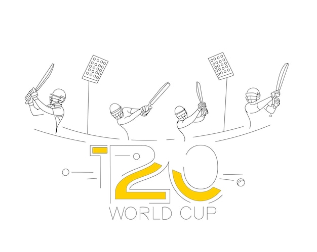 T20 world cup cricket championship poster template brochure decorated flyer banner design