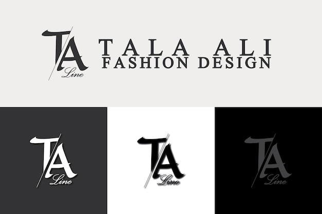 TA fashion line design logo tala ali brand T A