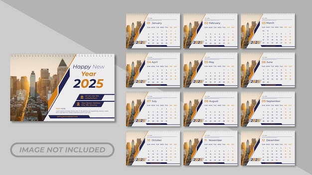 A Table Calender Design Template