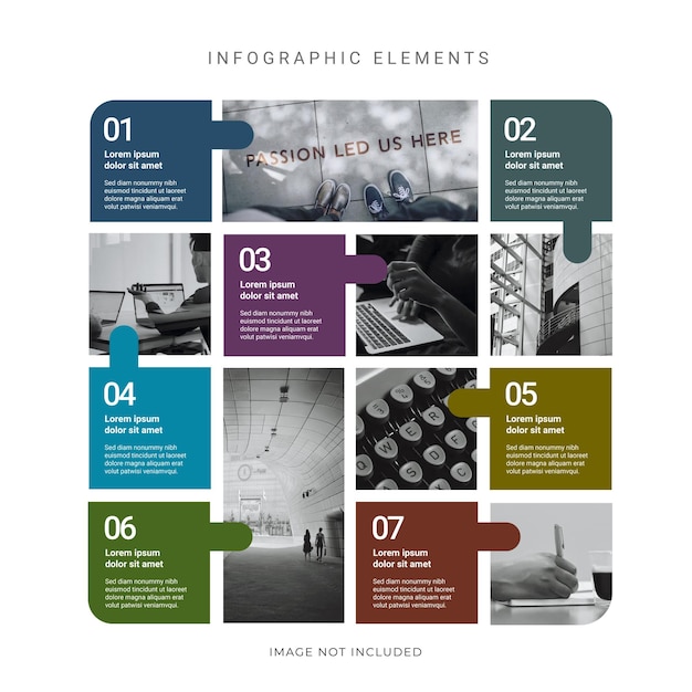 Table of contents infographic element template