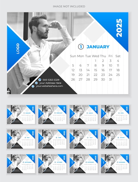 Table or Desk Calendar Design 2025