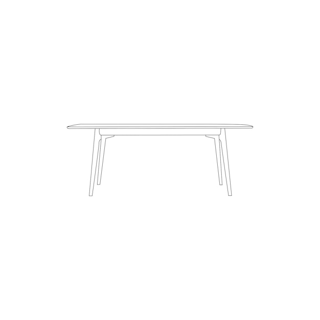 Table outline Table linear style sign for web design isolated contour sketch table and chair