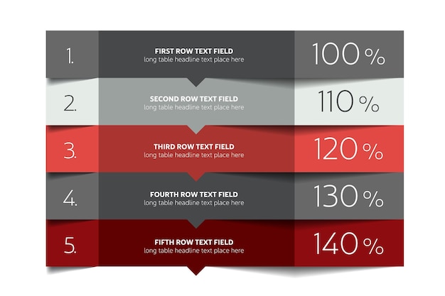 Table template schedule business brochure or schedule table Minimalistic style Step by step