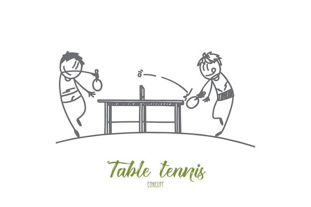 Table tennis concept illustration