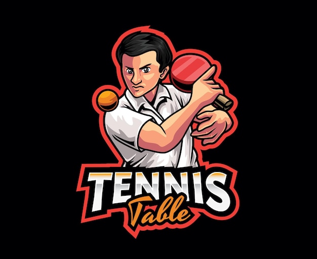 Table Tennis Mascot Logo Design