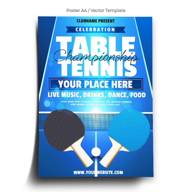 Table Tennis Poster Template