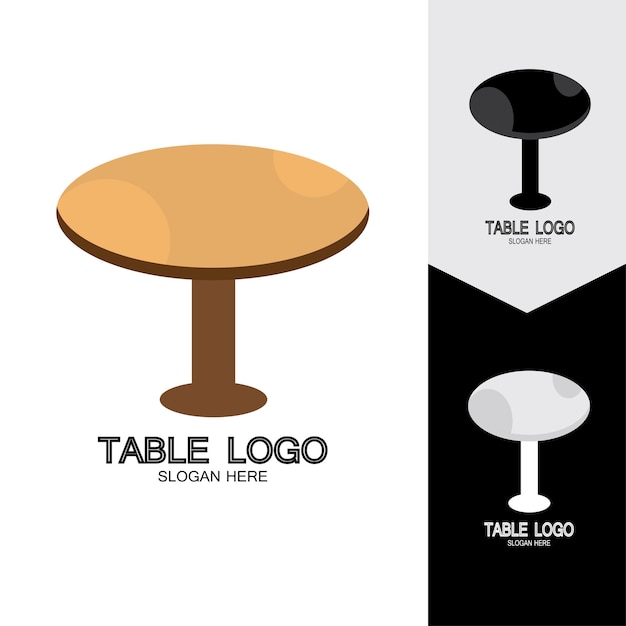 Table vector logo icon object background illustration