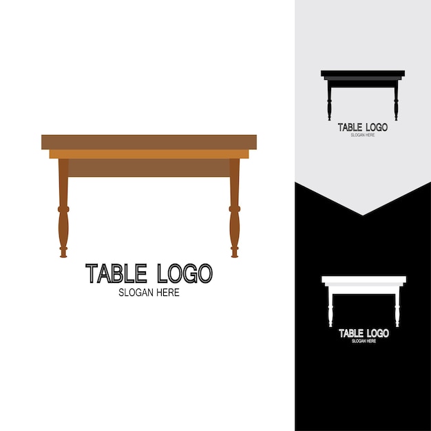 Table vector logo icon object background illustration