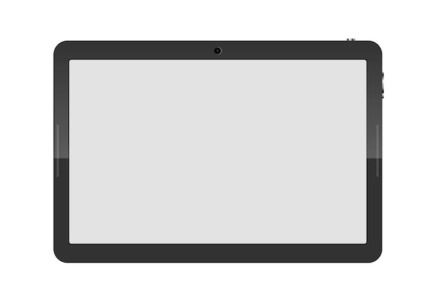 Tablet computer isolated. illustration.