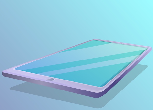 Tablet concept illustration, cartoon style