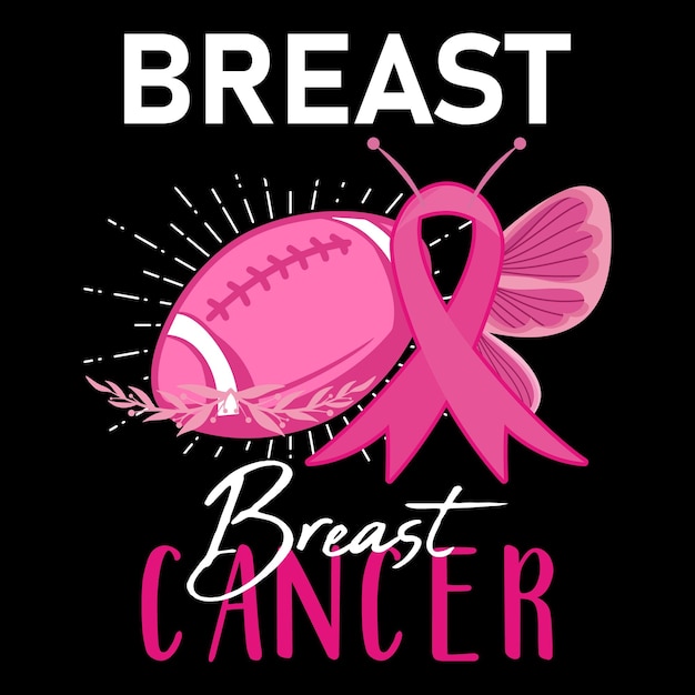 Tackle Breast Cancer Football Pink Shirt Design