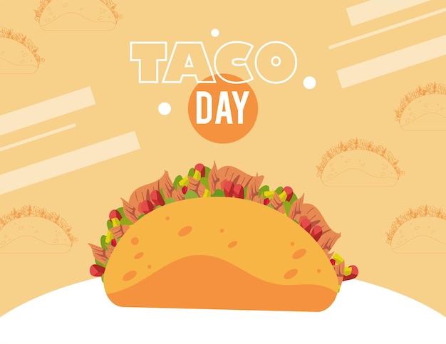 Taco day lettering poster