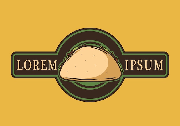 taco food logo template