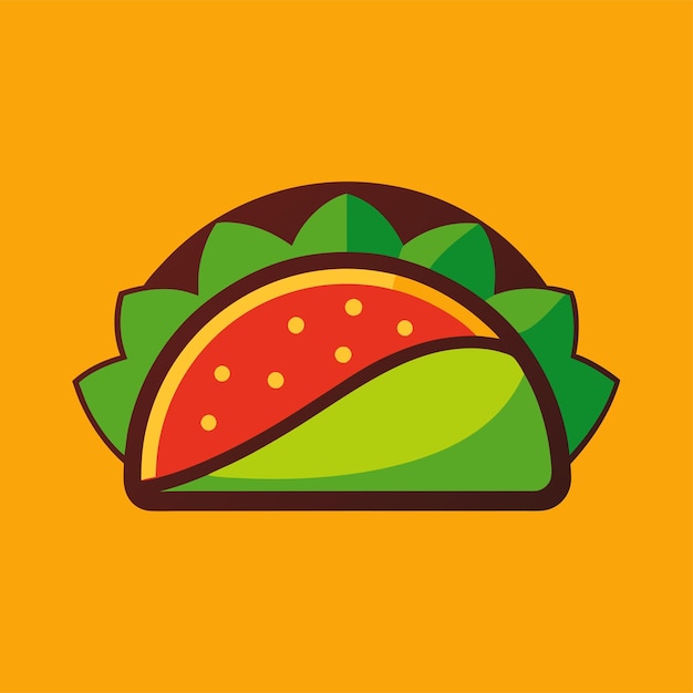 taco logo design concept vector art and illustration