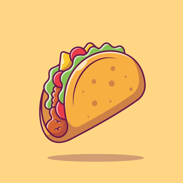 Taco Mexican Food  Icon . Fast Food  Collection. Food Icon  Isolated