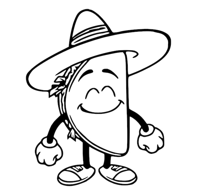 taco mexican food vector