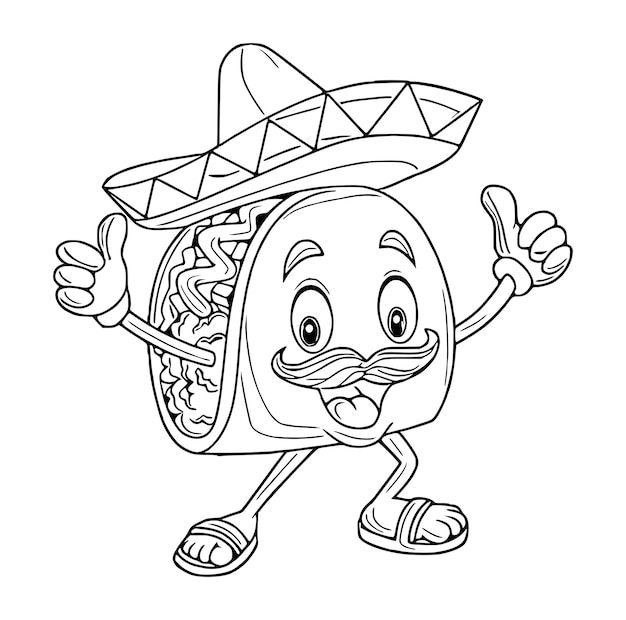 taco mexican food vector