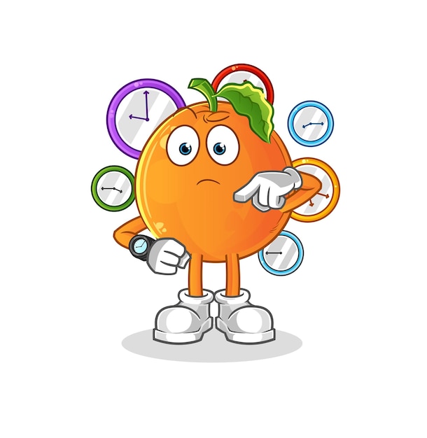 Taco with wristwatch cartoon. cartoon mascot vector