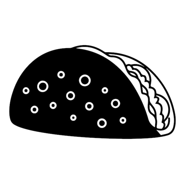 Tacos vector, vector traditional taco Mexican food vector