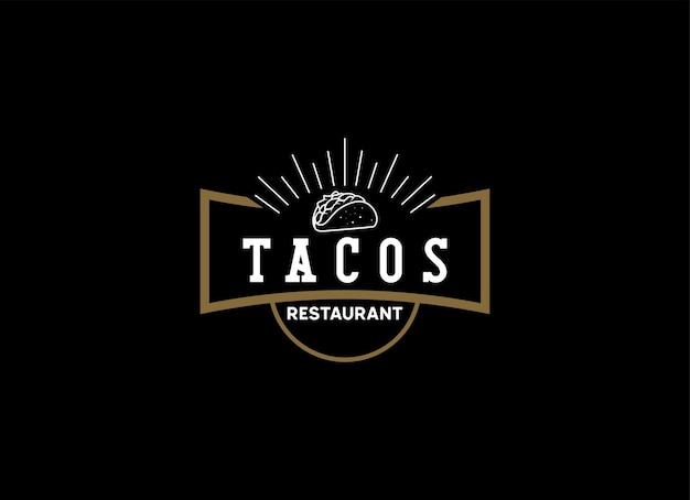 Tacos Vintage Style Logo for fast food restaurant design inspiration