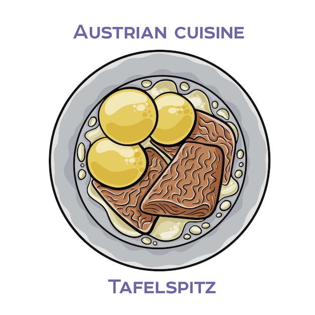 Tafelspitz is a classic Viennese dish of boiled beef typically served with a side of apple