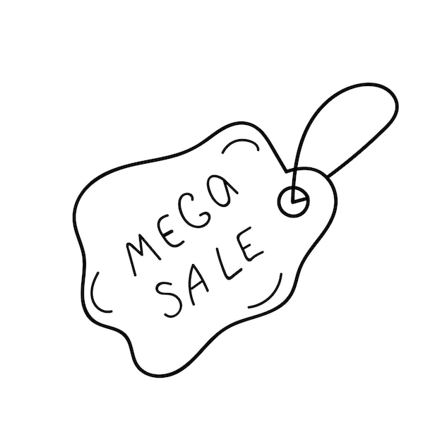 Tag with inscription mega sale