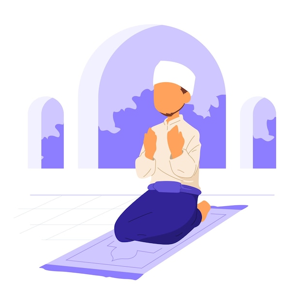 Tahajud Prayer Illustration