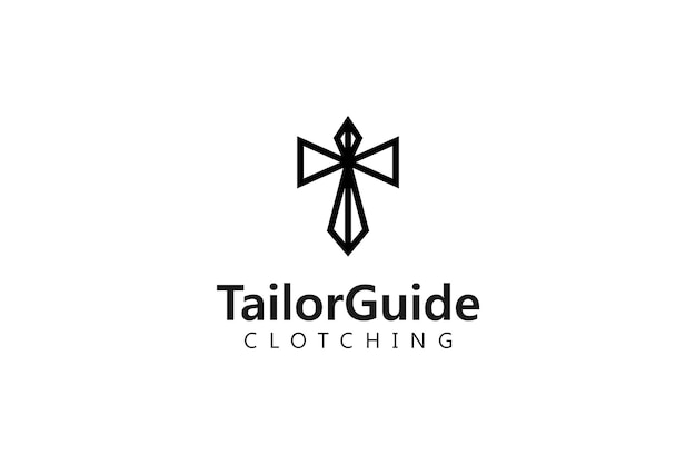 Tailor guide logo design zip cloth icon symbol dressmaker knitting