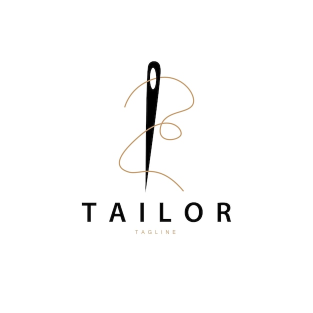 Tailor Logo Needle And Thread Vector Illustration Design