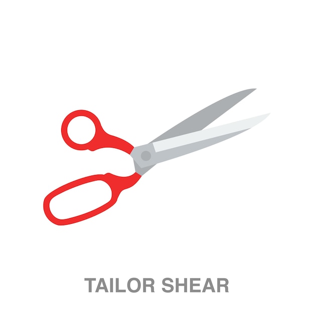 Tailor shear illustration on transparent background