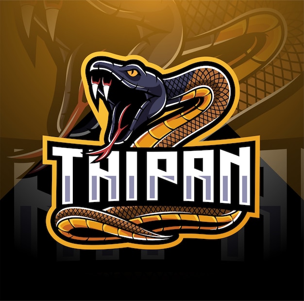 Taipan snake mascot logo design