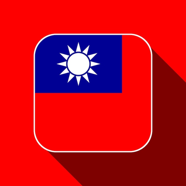 Taiwan flag official colors Vector illustration