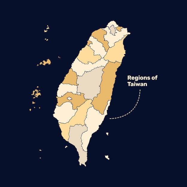 Taiwan regions map