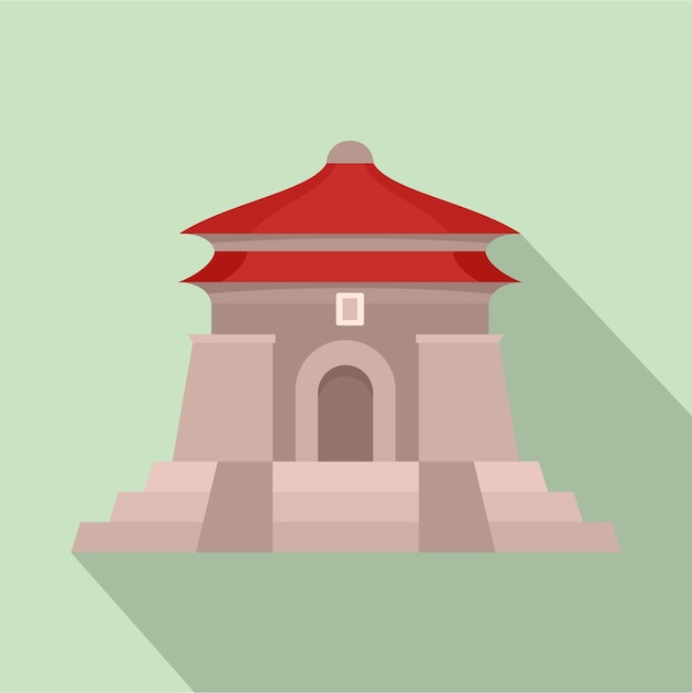 Taiwan temple icon Flat illustration of taiwan temple vector icon for web design