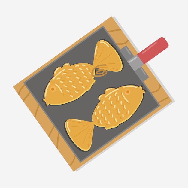 Taiyaki baking dish traditional fish shaped cakes