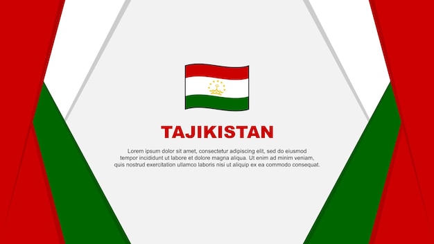 Tajikistan Flag Abstract Background Design Template Tajikistan Independence Day Banner Cartoon Vector Illustration Tajikistan Background