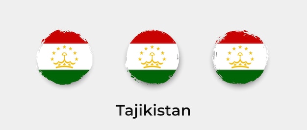 Tajikistan flag grunge bubbles icon vector illustration