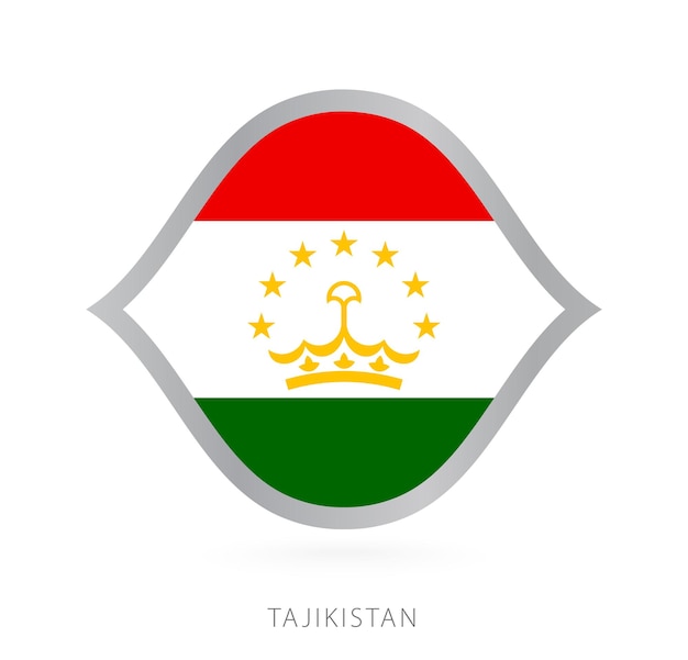 Tajikistan national team flag in style for international basketball competitions