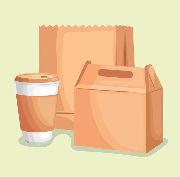 Vector take away mockup packs