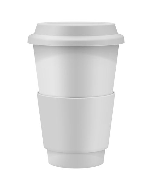 Take away paper  cup with cap