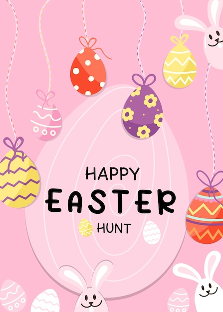 Take a look at flat design of easter greeting card 