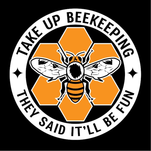 Vector takeup beekeeping tshirt design