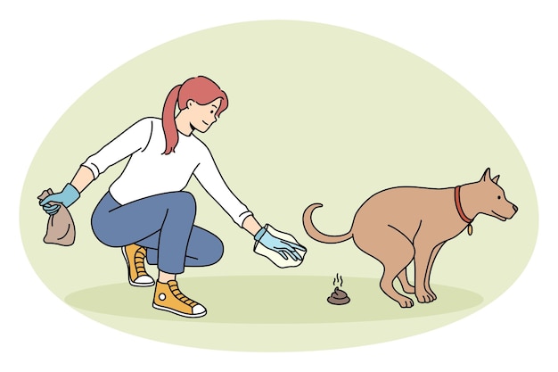 Taking care of pets and environment concept