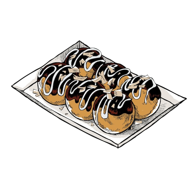 takoyaki_hand_drawn_japanese_food_vector