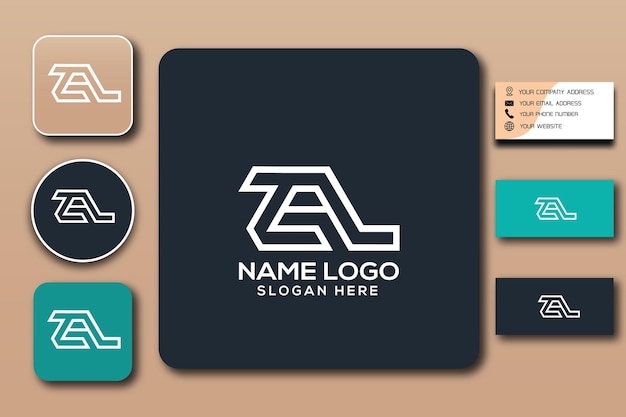 TAL monogram logo template color editable