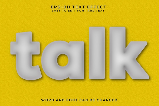 Talk 3d text